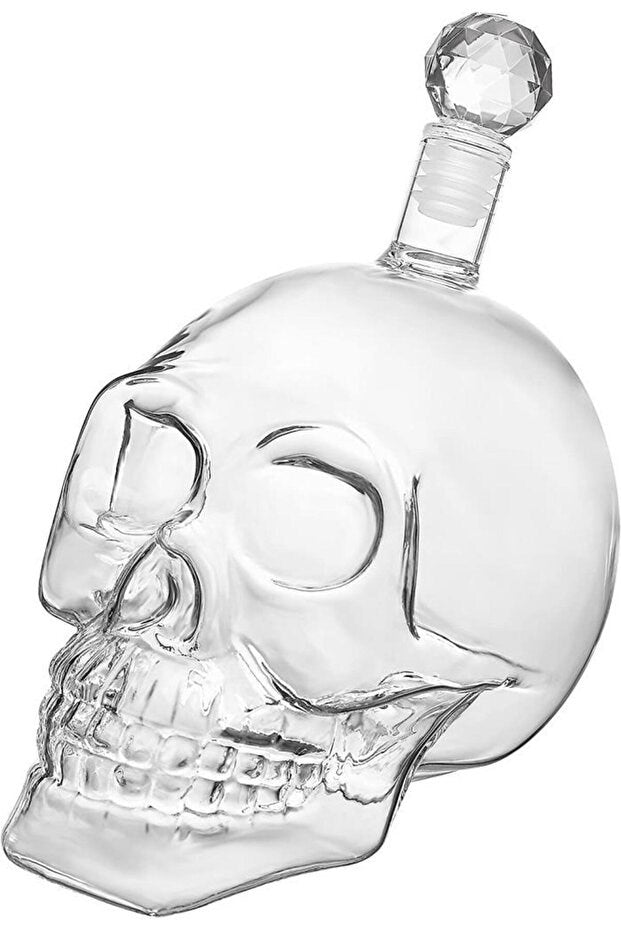 Crystal Head Kuru Kafa Cam Şişe  Hediyelik Sürahi (350 ML)