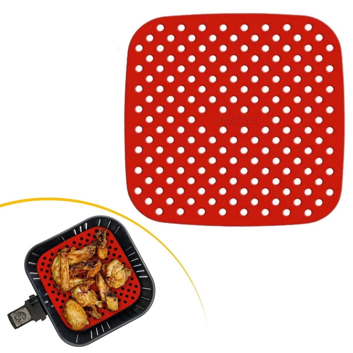 ANKAVERSE® Renkli Silikon Airfryer ve Fırın Matı - 21.5 cm
