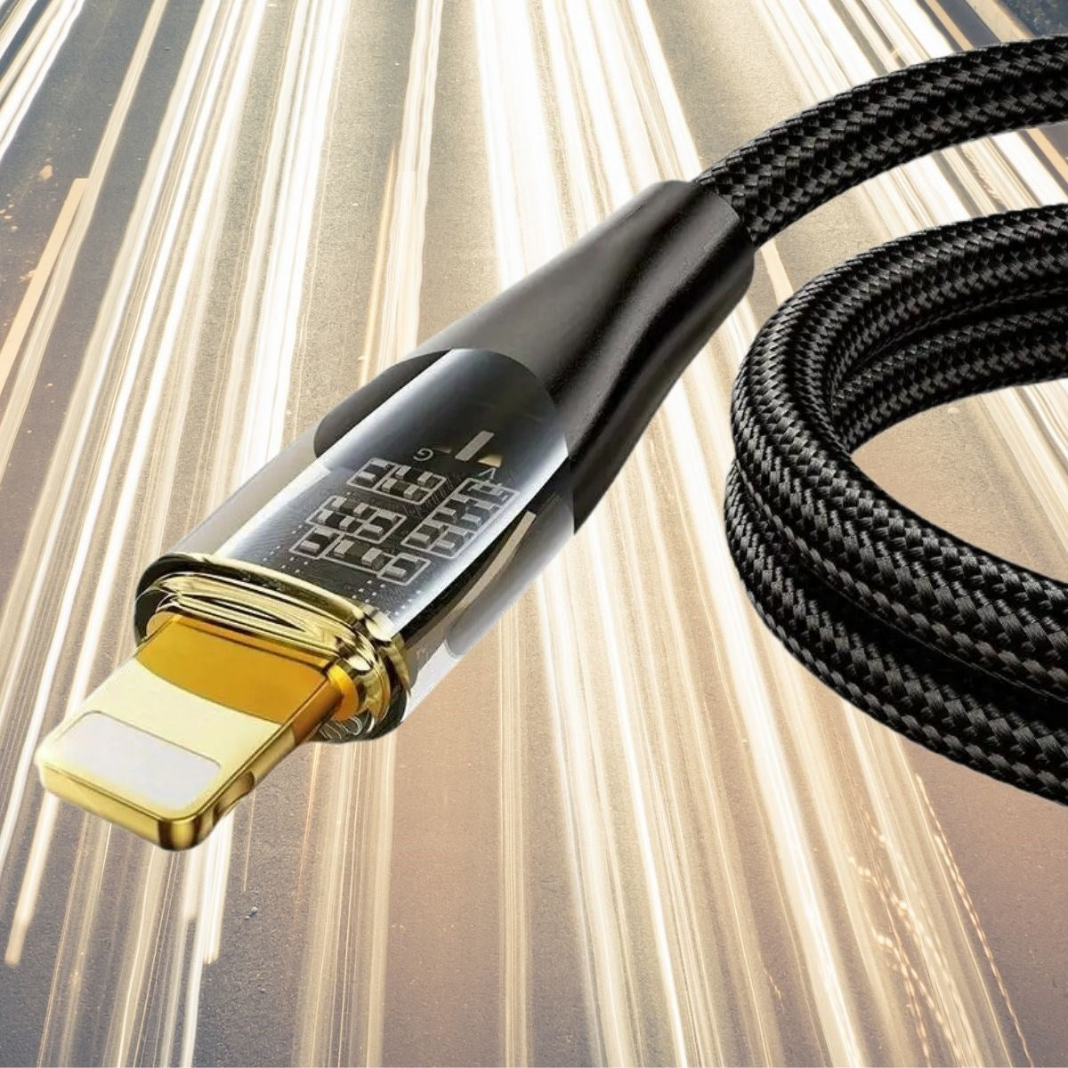ANKAVERSE® Led Işık Uçlu Sağlam İp Kablolu USB to Lightning Hızlı Şarj Kablosu