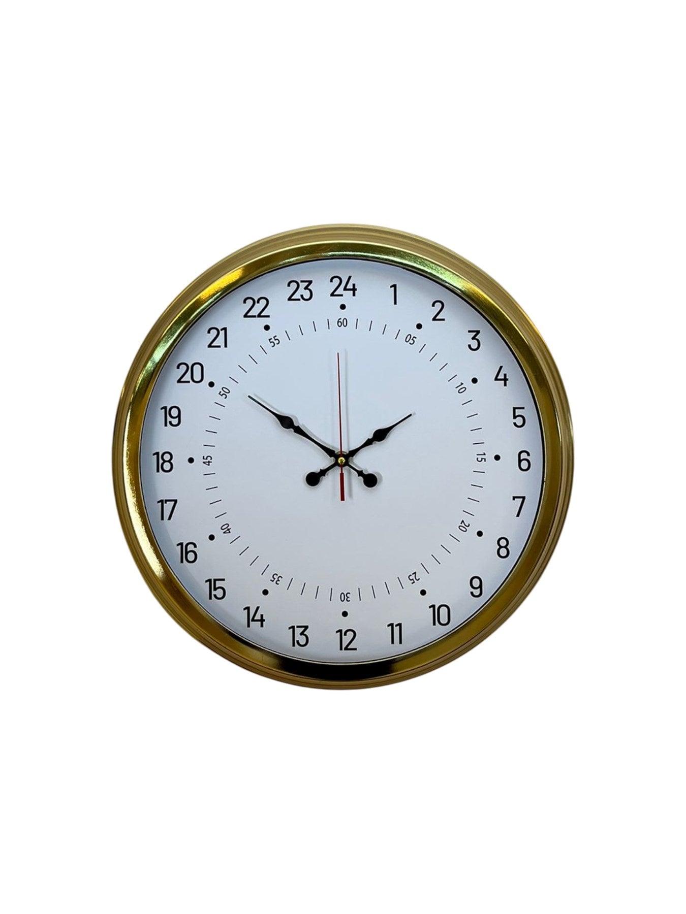 Zentime Gold 40 Cm Metal 24 Saat Göstergeli Özel Tasarım Duvar Saati