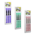 6PCS MEYVE BIÇAK RENKLİ PLASTİK SAPLI VAKUMLU AMBALAJ BRKT-806155 (5286)