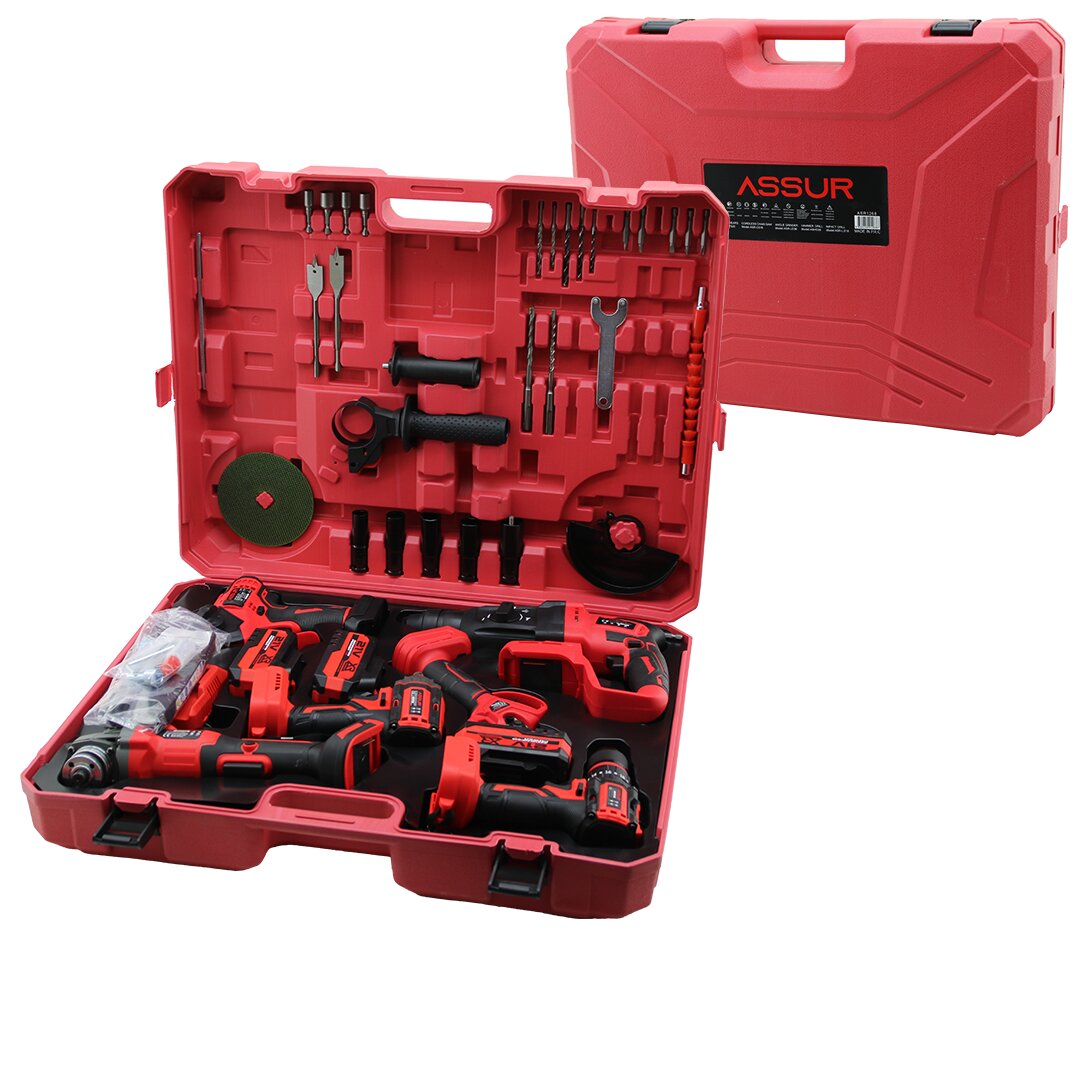 6PCS USTA ELEKTRİKLİ ALET SETİ ŞARJLI=21V SPRAL TAŞLAMA - HİLTİ - BAĞ MAKAS - SOMUN SÖKME - DARBELİ VİDALAMA - BUDAMA TESTERE PLASTİK ÇANTALI ASR-1268 (5286)