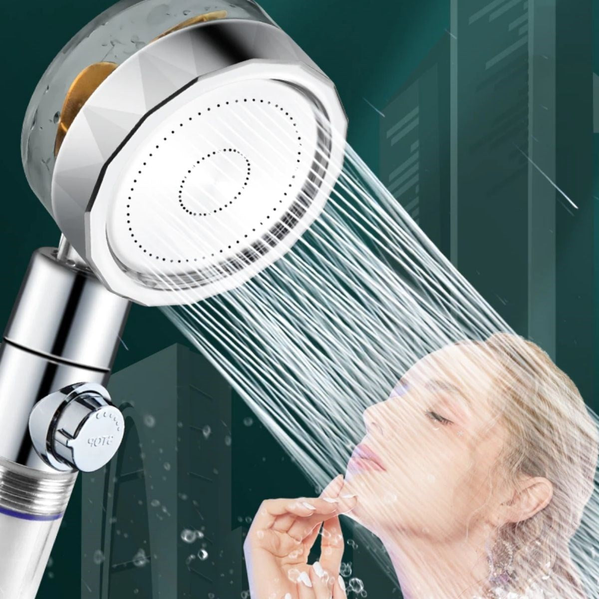 ANKAVERSE® Turbo 360° Dönen Filtreli Yüksek Basınçlı Duş Başlığı
