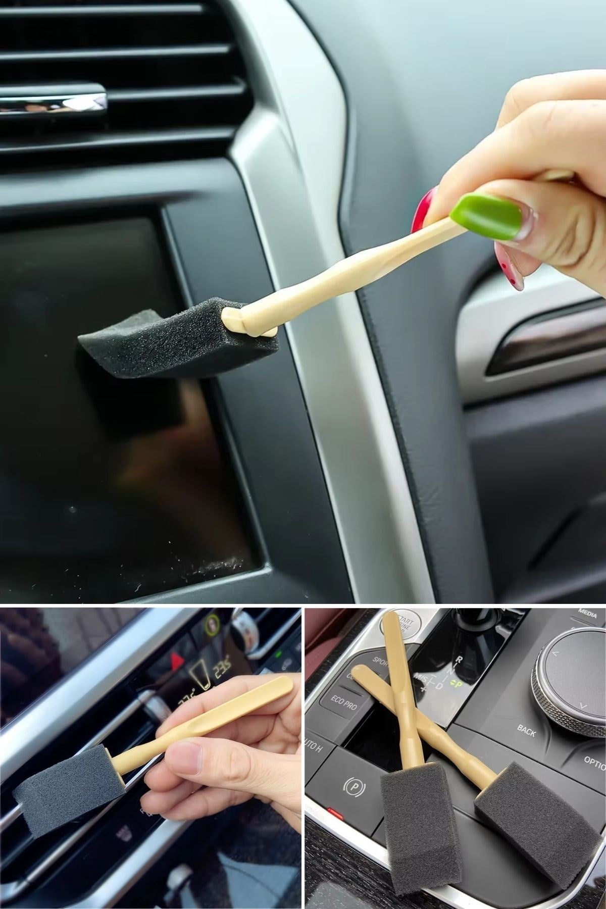 ANKAVERSE® 5'li Araba Havalandırma Temizleme Fırçaları Klima Çıkışları,Toz Alma&Otomobil İçi Detaylı Mini Temizlik Aparatları