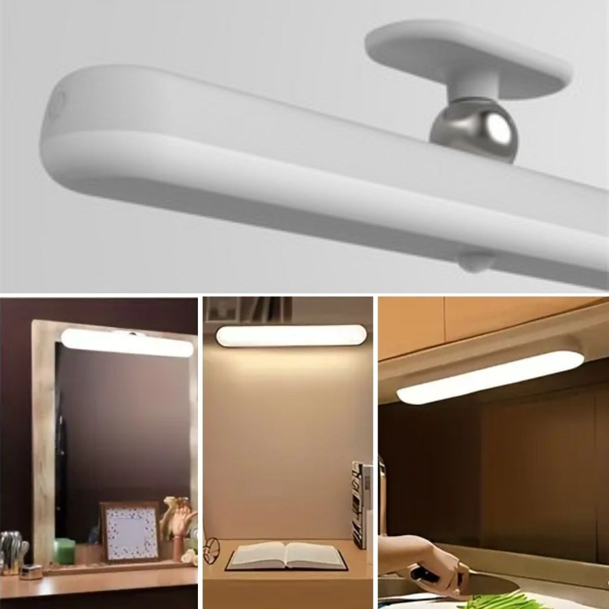 ANKAVERSE® Dokunmatik USB İle Şarj Olabilen 27 cm Led Aydınlatma Makyaj Aynası Işığı