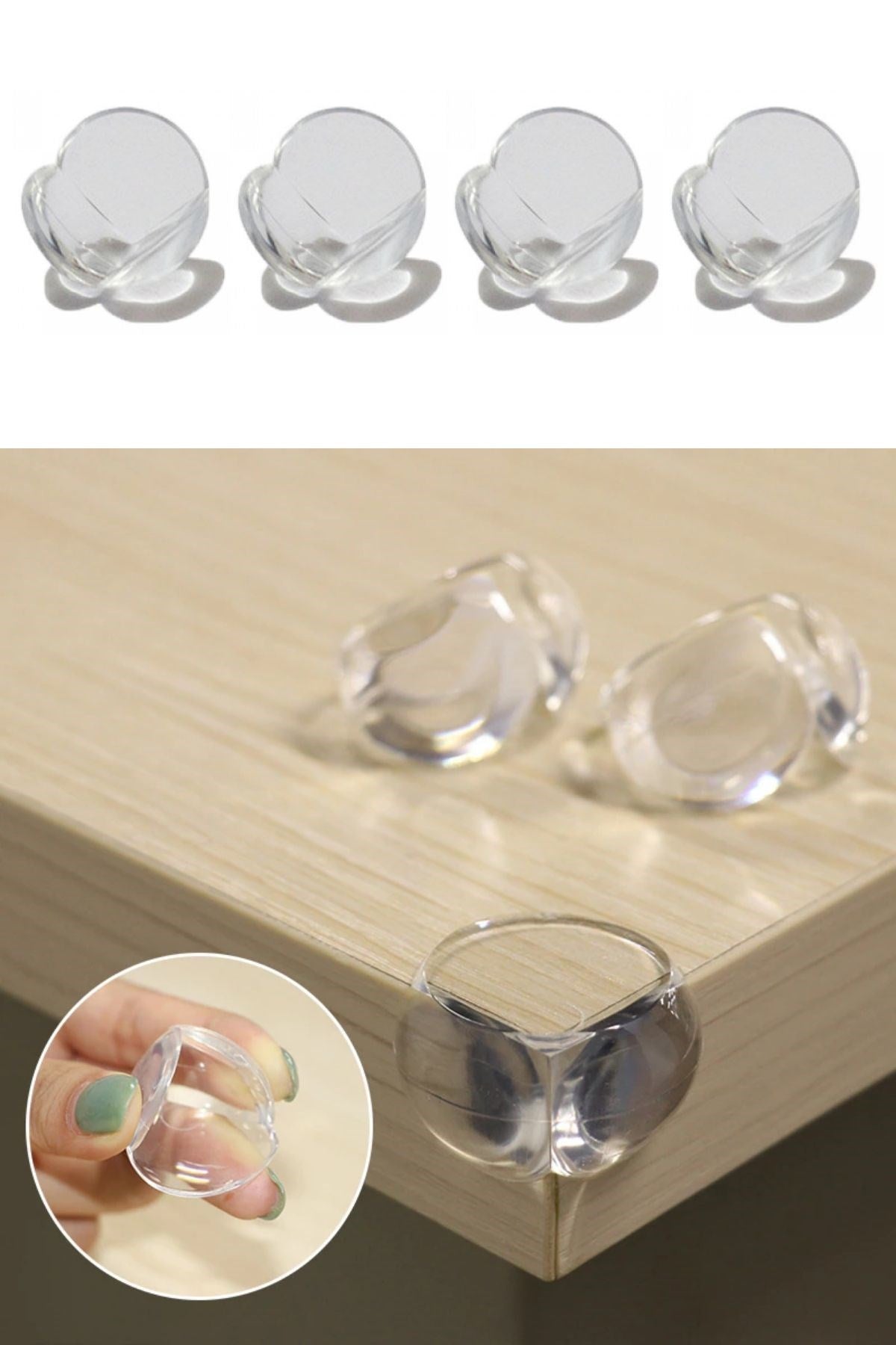 ANKAVERSE® Şeffaf Yumuşak Köşe Koruyucuları (4 Adet)