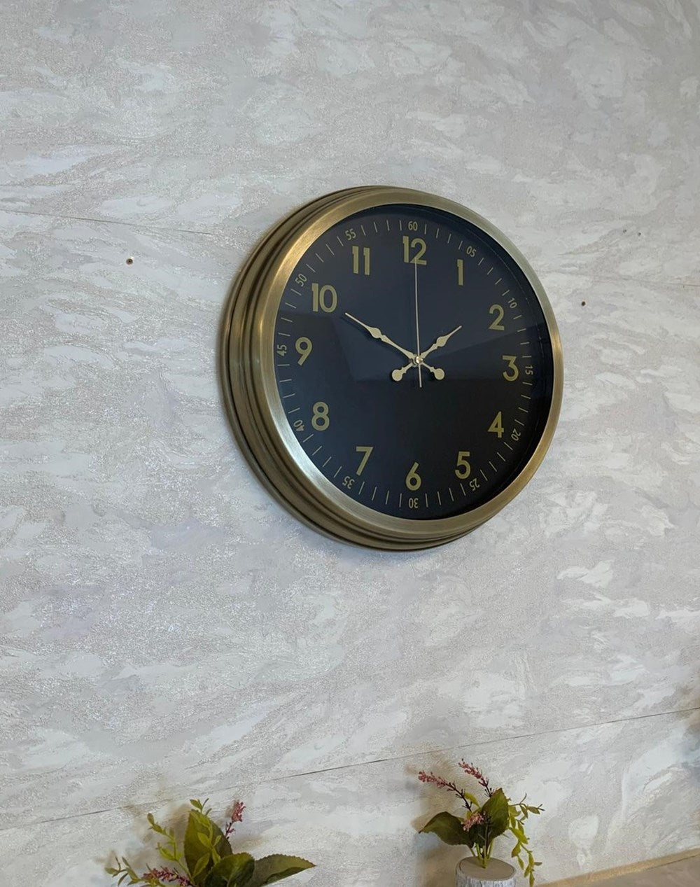 Zentime İhtişam Eskitme 40 Cm Metal Duvar Saati