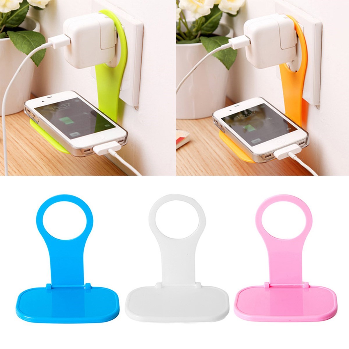 ANKAVERSE® Universal Şarj Priz Askısı ve Telefon/Tablet Standı