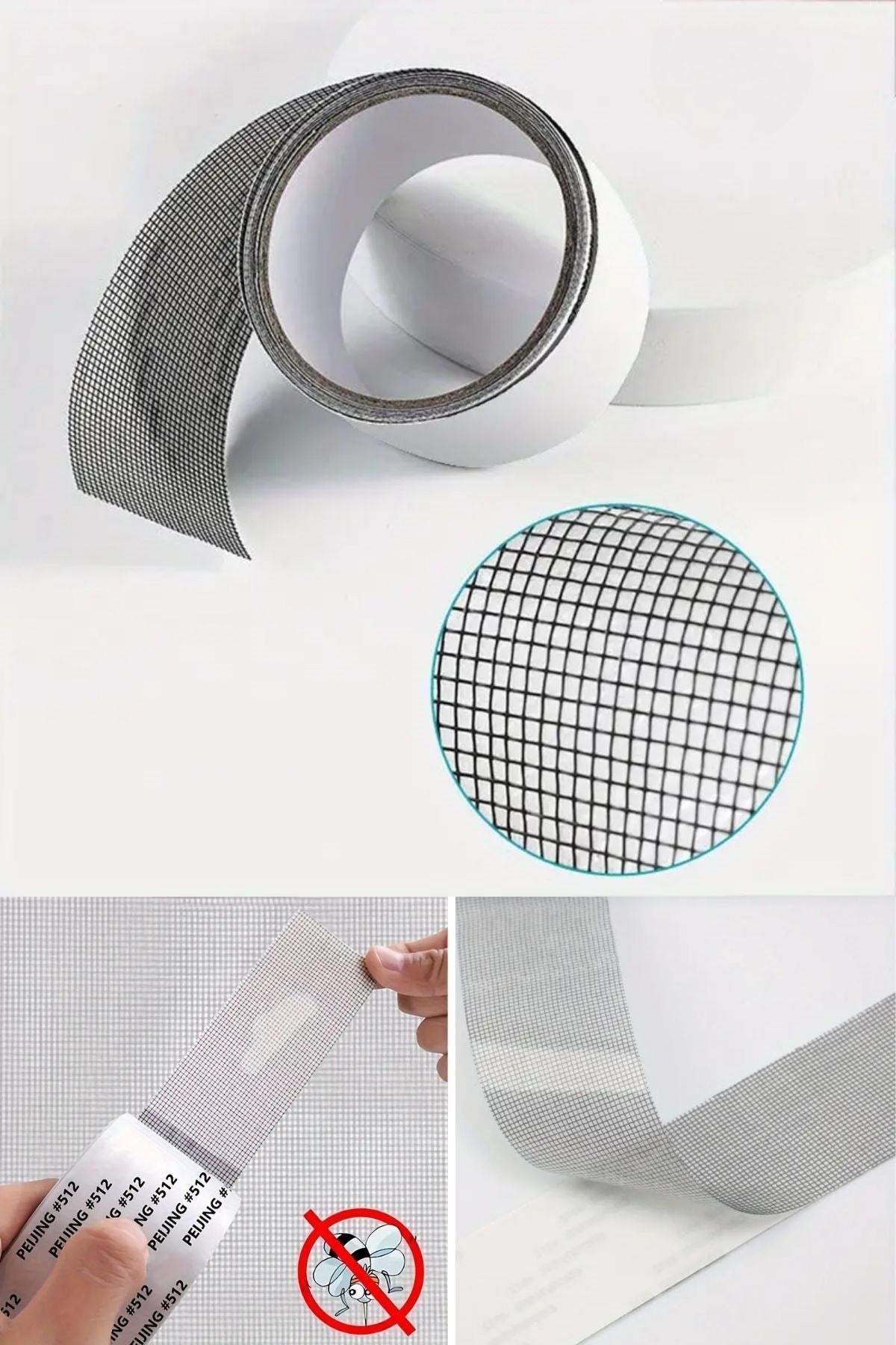 ANKAVERSE® Güçlü Yapışkanlı Pencere Tamir Bandı, Böcek Önleyici Yama Bandı 2 mt x 5 cm
