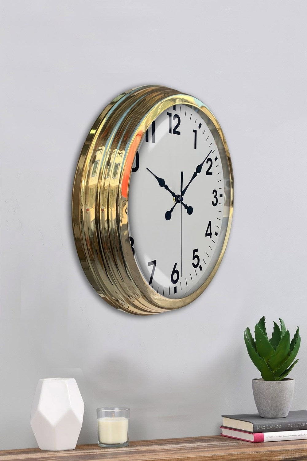 Royal White Gold Classic 40 Cm Metal Duvar Saati