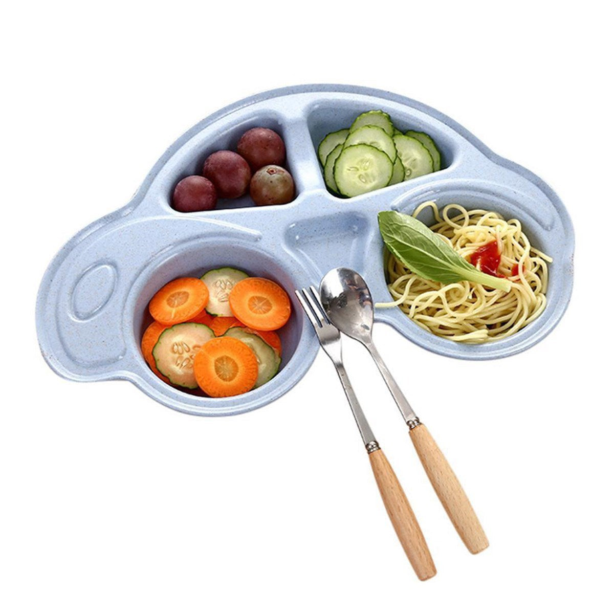 ANKAVERSE® Araba Şeklinde Eğlenceli Bebek Mama Tabağı