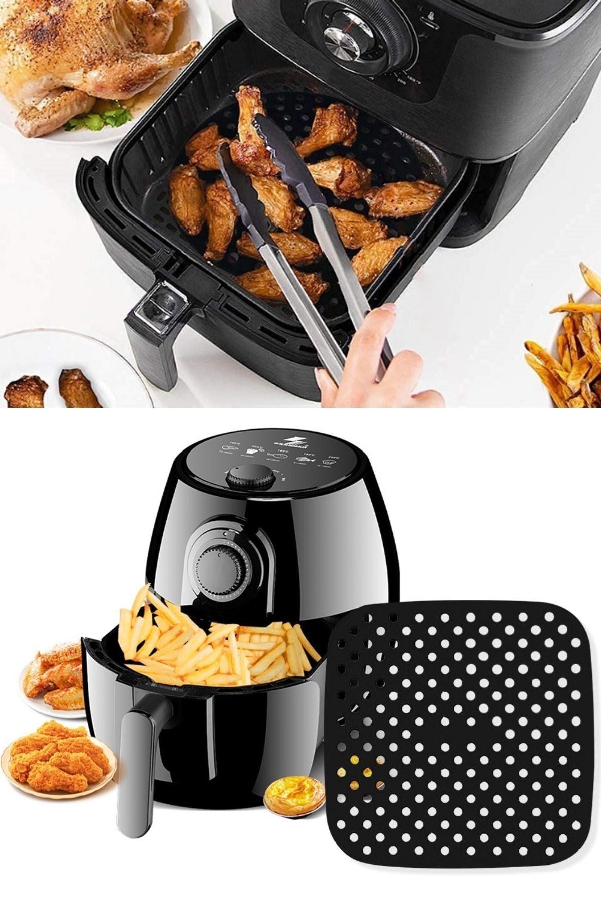 ANKAVERSE® Renkli Silikon Airfryer ve Fırın Matı - 21.5 cm