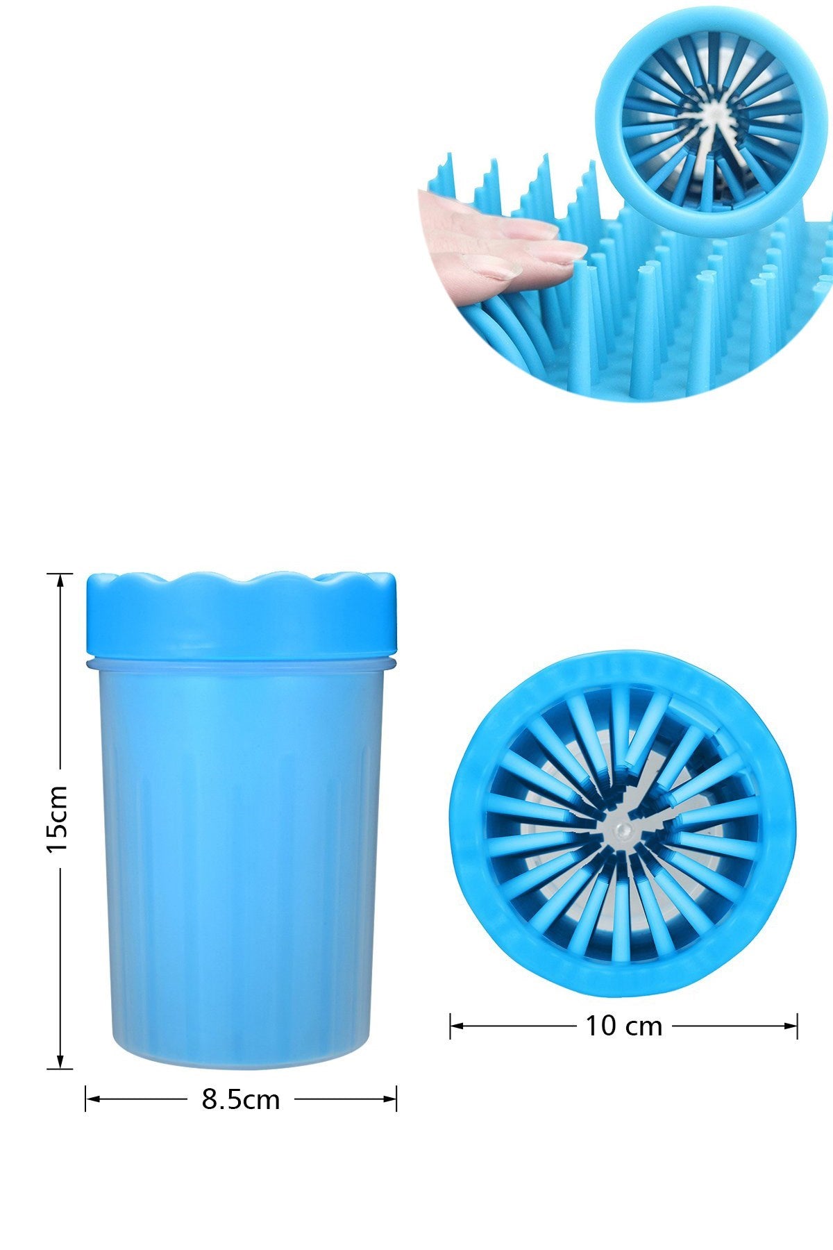 Ankaverse® Silikon Fırçalı Pet Pati Temizleme Kovası (Küçük)