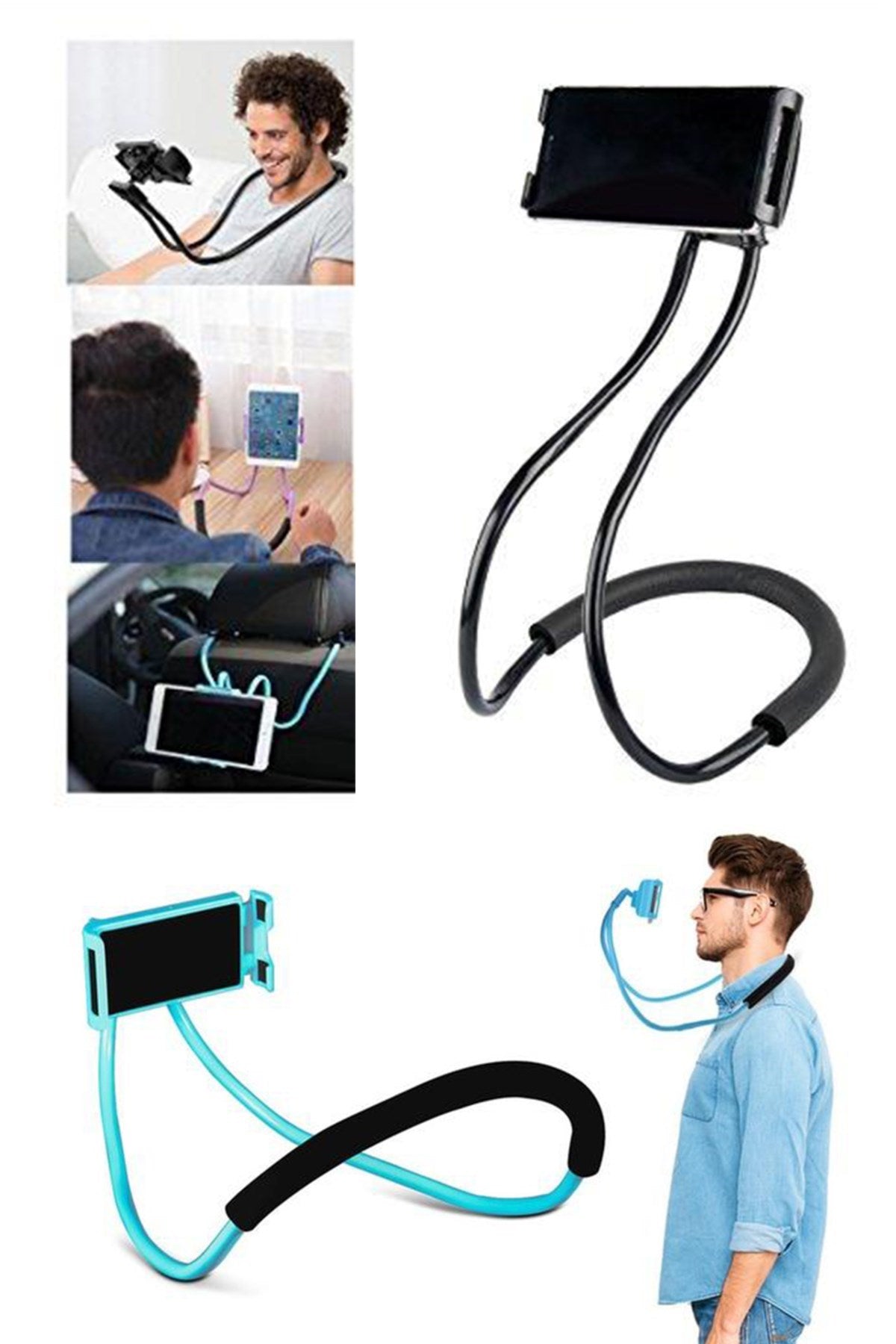 ANKAVERSE® Boyuna Asılan Ergonomik 360 Derece Cep Telefonu Tutucu Stand