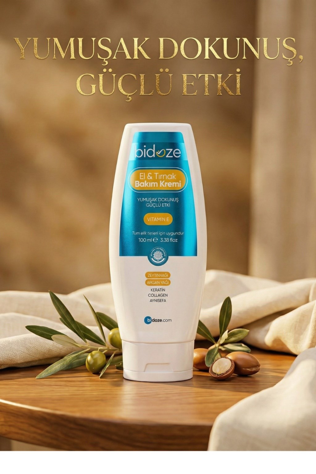 Bidoze El Ve Tırnak Bakım Kremi 100 Ml | Keratin Ve Vitamin E Destekli Yoğun Onarım