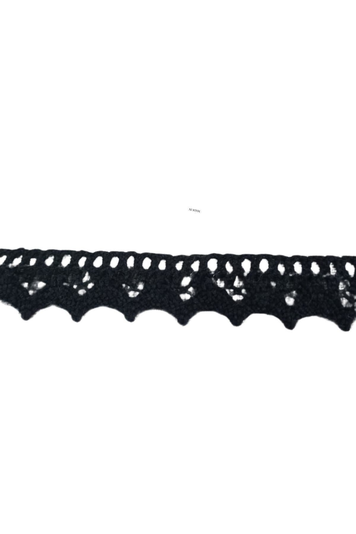 Kopanaki Dantel en 1,5 cm Siyah 1 Metre