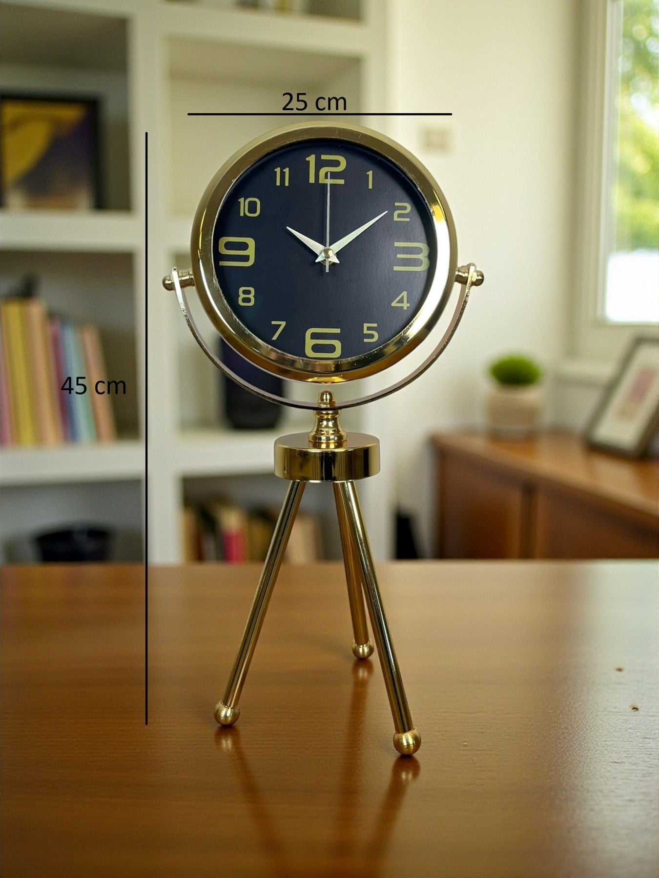 Zentime Vintage Prestige Üç Ayaklı Metal Masa Saati