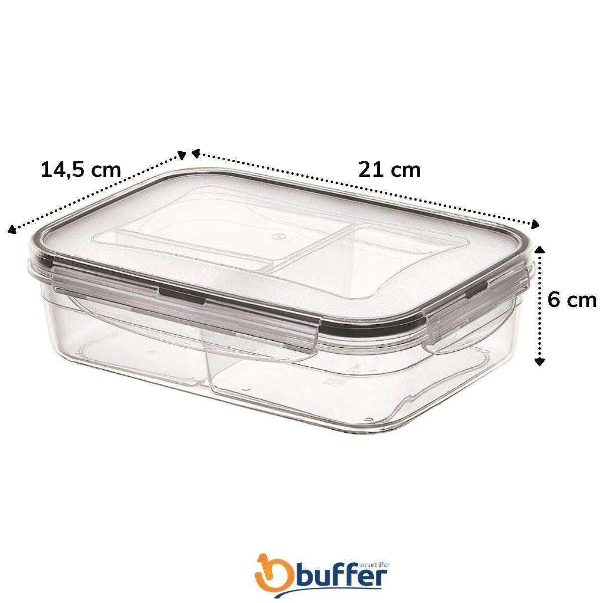 ANKAVERSE® 3 Bölmeli Kilitli 1L Saklama Kabı