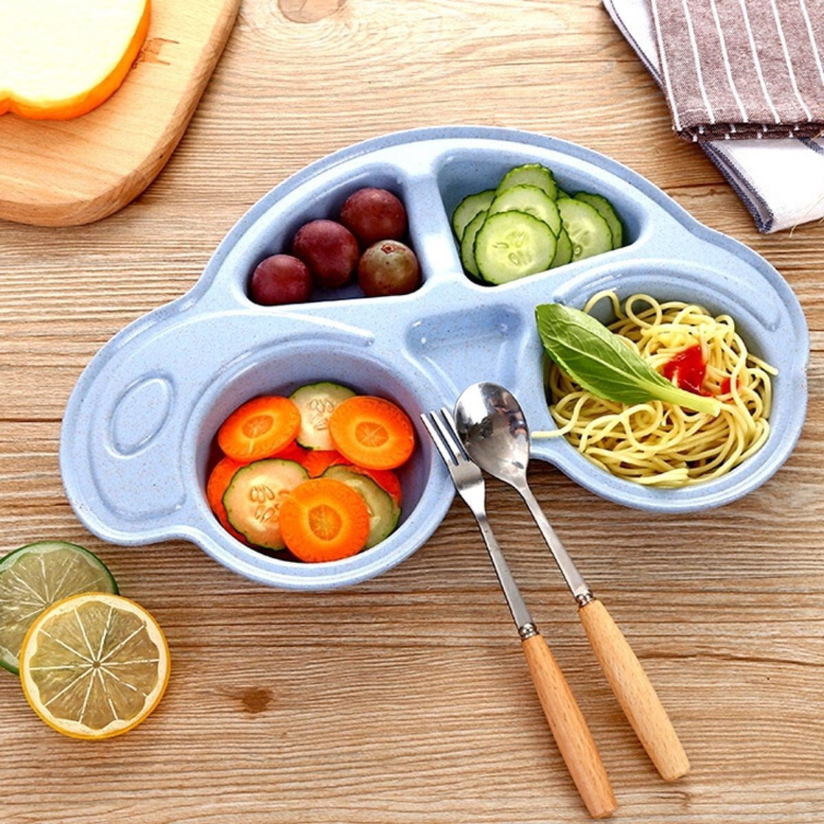 ANKAVERSE® Araba Şeklinde Eğlenceli Bebek Mama Tabağı