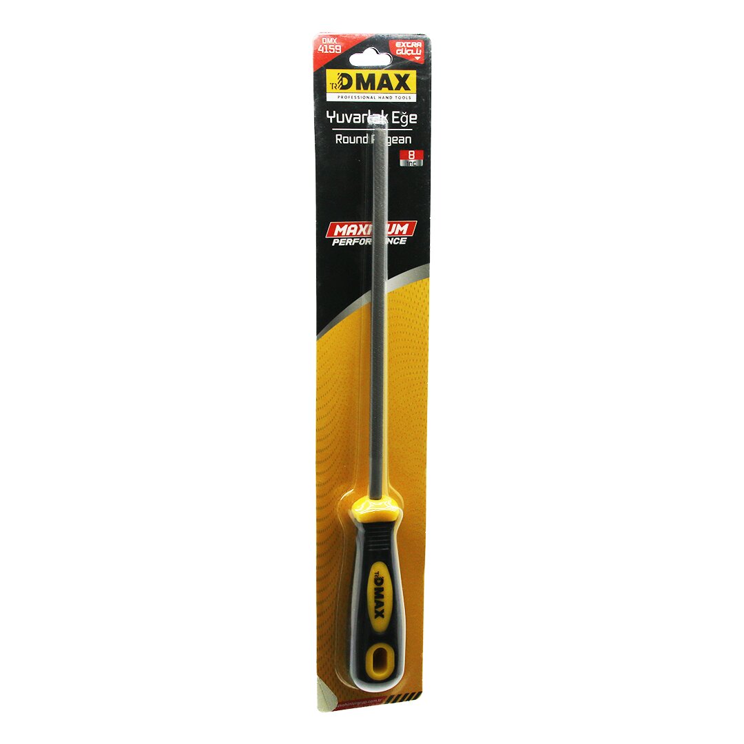 8 İNÇ YUVARLAK  METAL EĞE TÖRPÜ  PLASTİK SAPLI (5286)