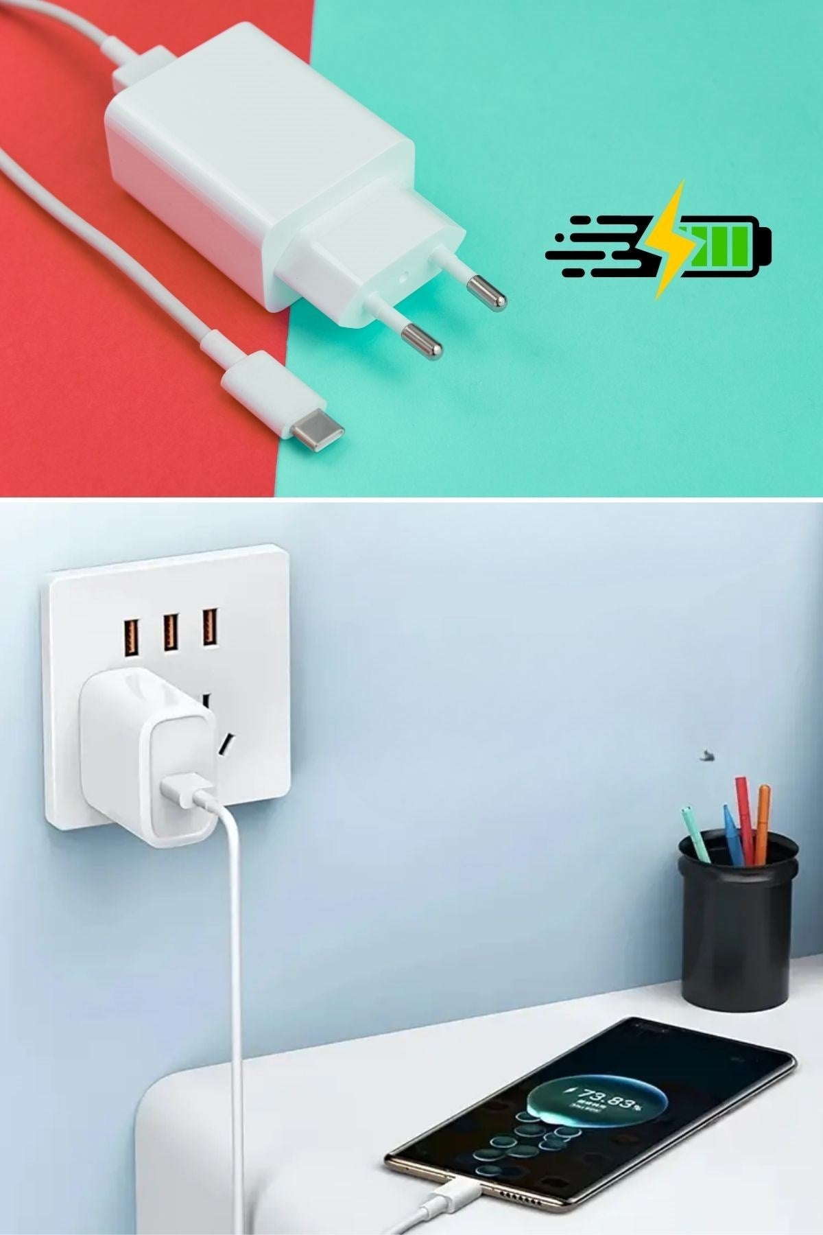 ANKAVERSE® 120W Ultra Hızlı Type-C Şarj Aleti