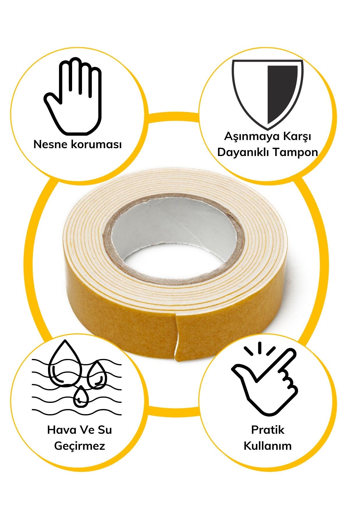 ANKAVERSE® Süper Güçlü Çok Amaçlı Köpük Montaj Bandı