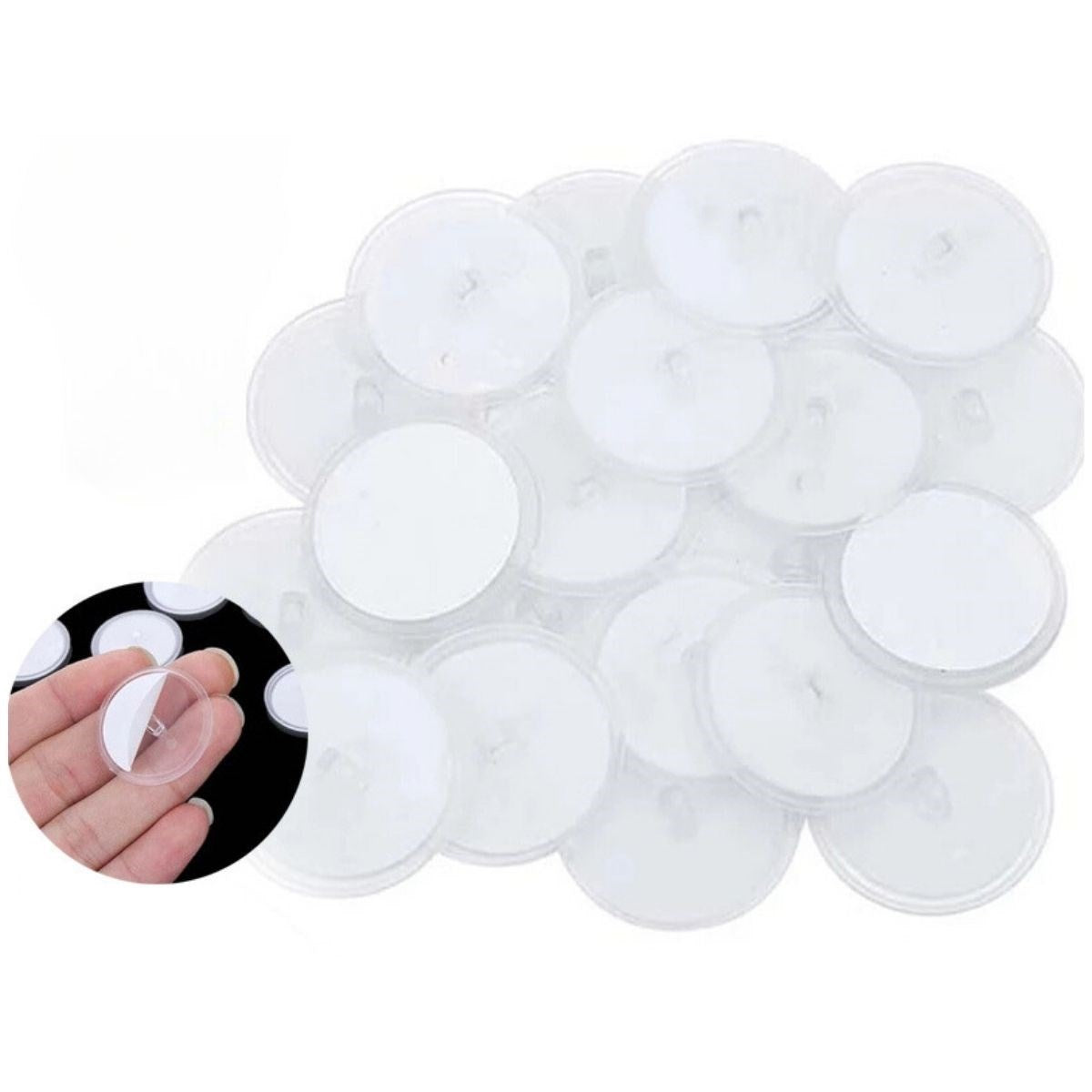 ANKAVERSE® 20'li Şeffaf Güçlü Yapışkan Diskler - 3 cm