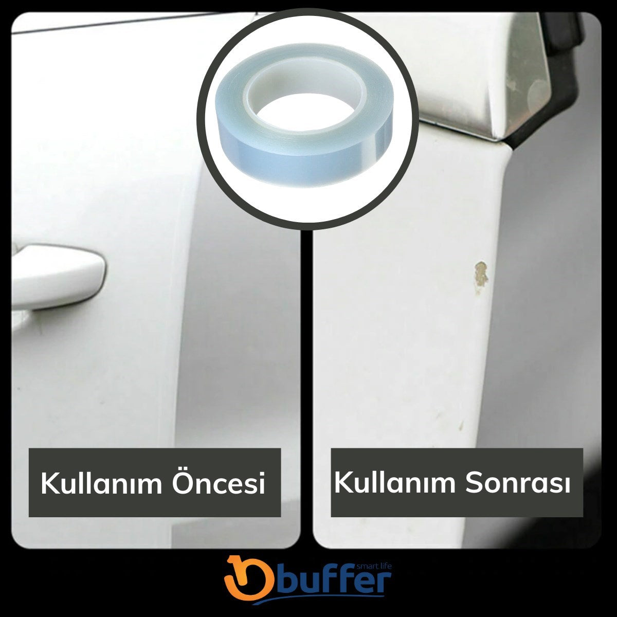 ANKAVERSE® Şeffaf Su Geçirmeyen  Dayanıklı Kolay Yapışan Çizilmeye Dayanıklı Oto Darbe Koruyucu Bant