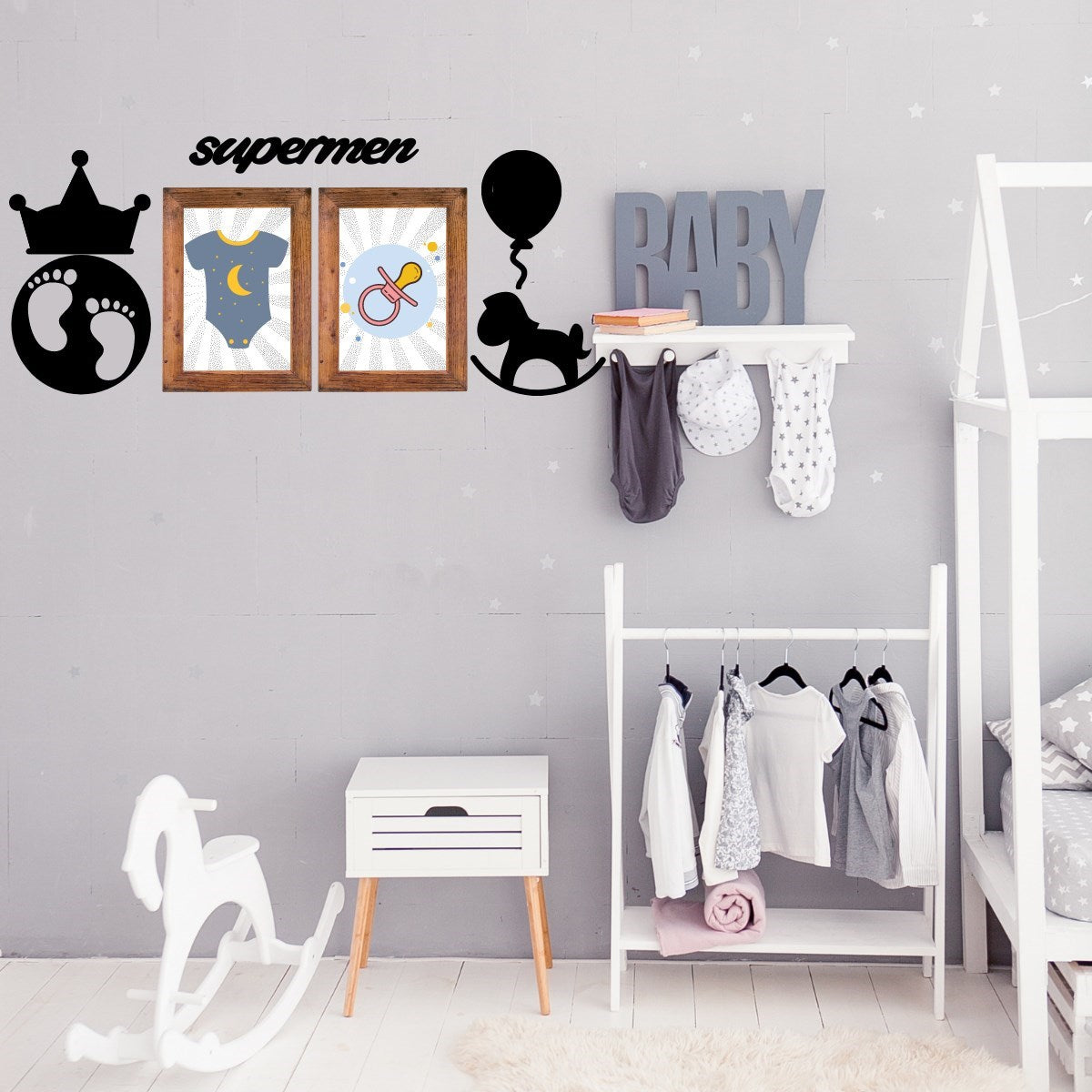 ANKAVERSE® DECO103 Superman Dekoratif Ahşap Duvar Seti