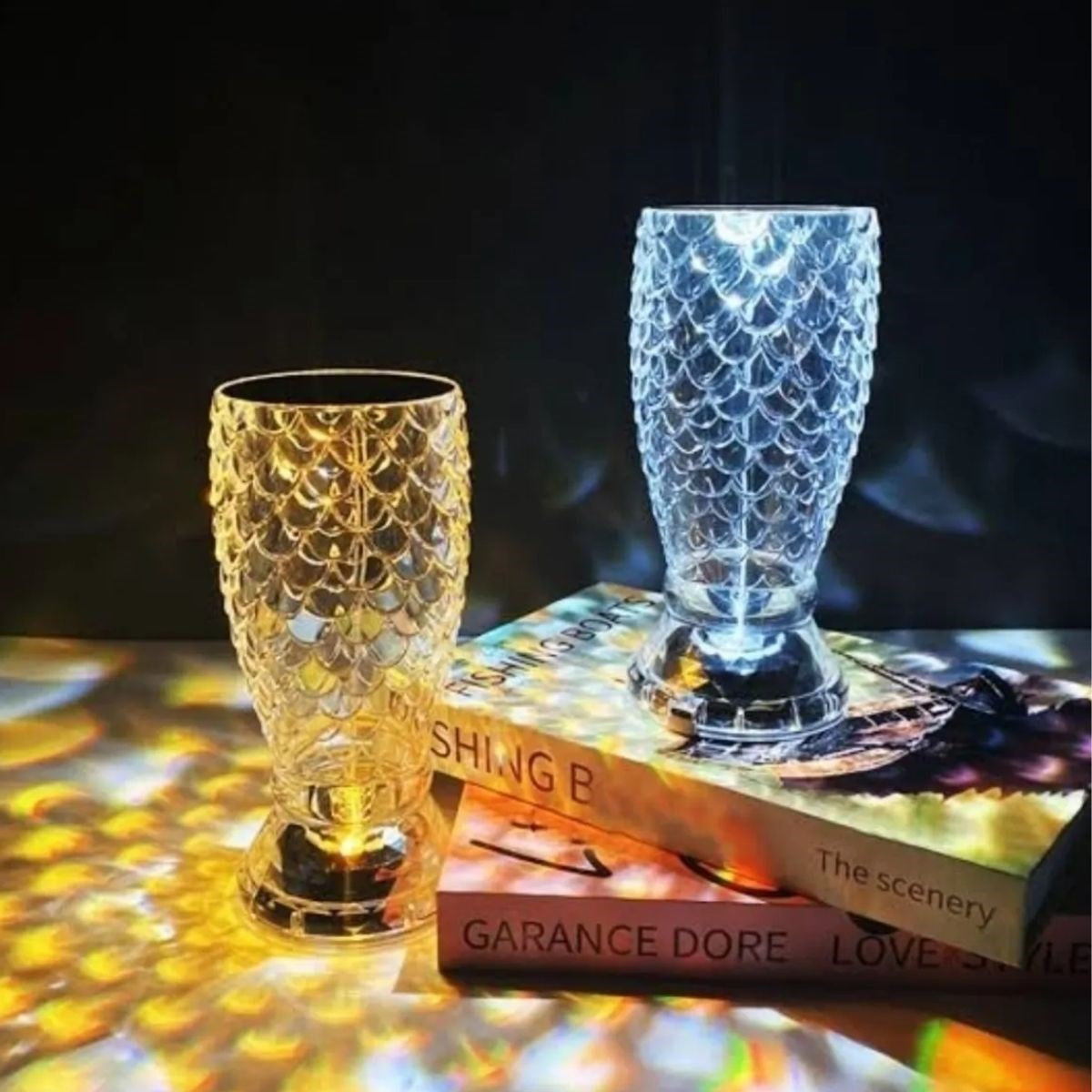ANKAVERSE® Kristal Balık Süzgeç LED Lamba - USB Şarjlı, 16 Renk Modu