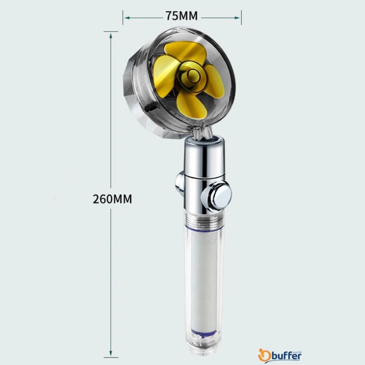 ANKAVERSE® Turbo 360° Dönen Filtreli Yüksek Basınçlı Duş Başlığı