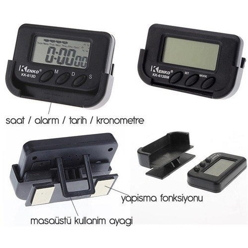 ANKAVERSE® Çok Fonksiyonlu Dijital Saat - Kronometre ve Alarm