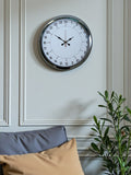 Zentime Krom 40 Cm Metal 24 Saat Göstergeli Özel Tasarım Duvar Saati