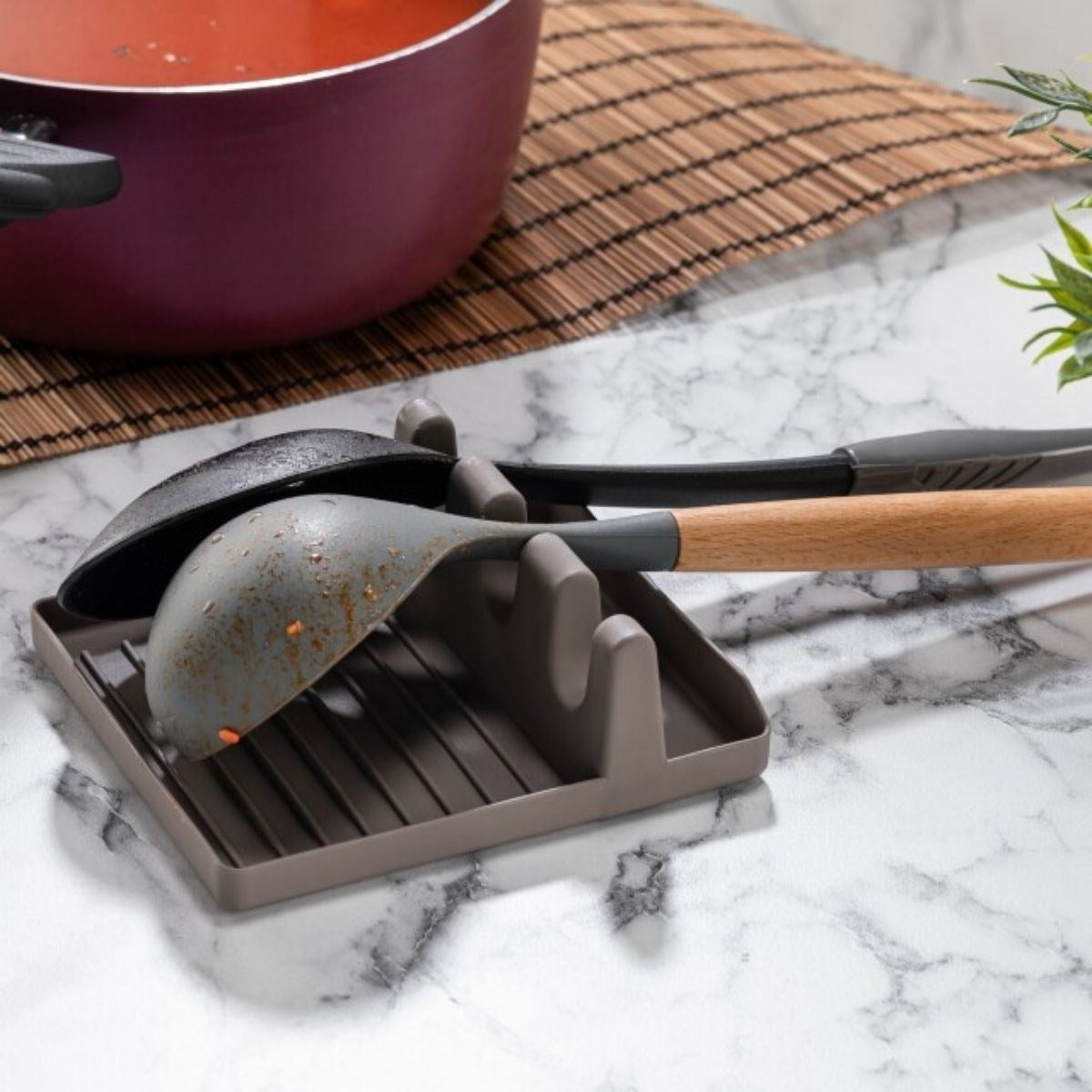 ANKAVERSE® Pratik Tencere Kapak ve Kaşık Tutucu