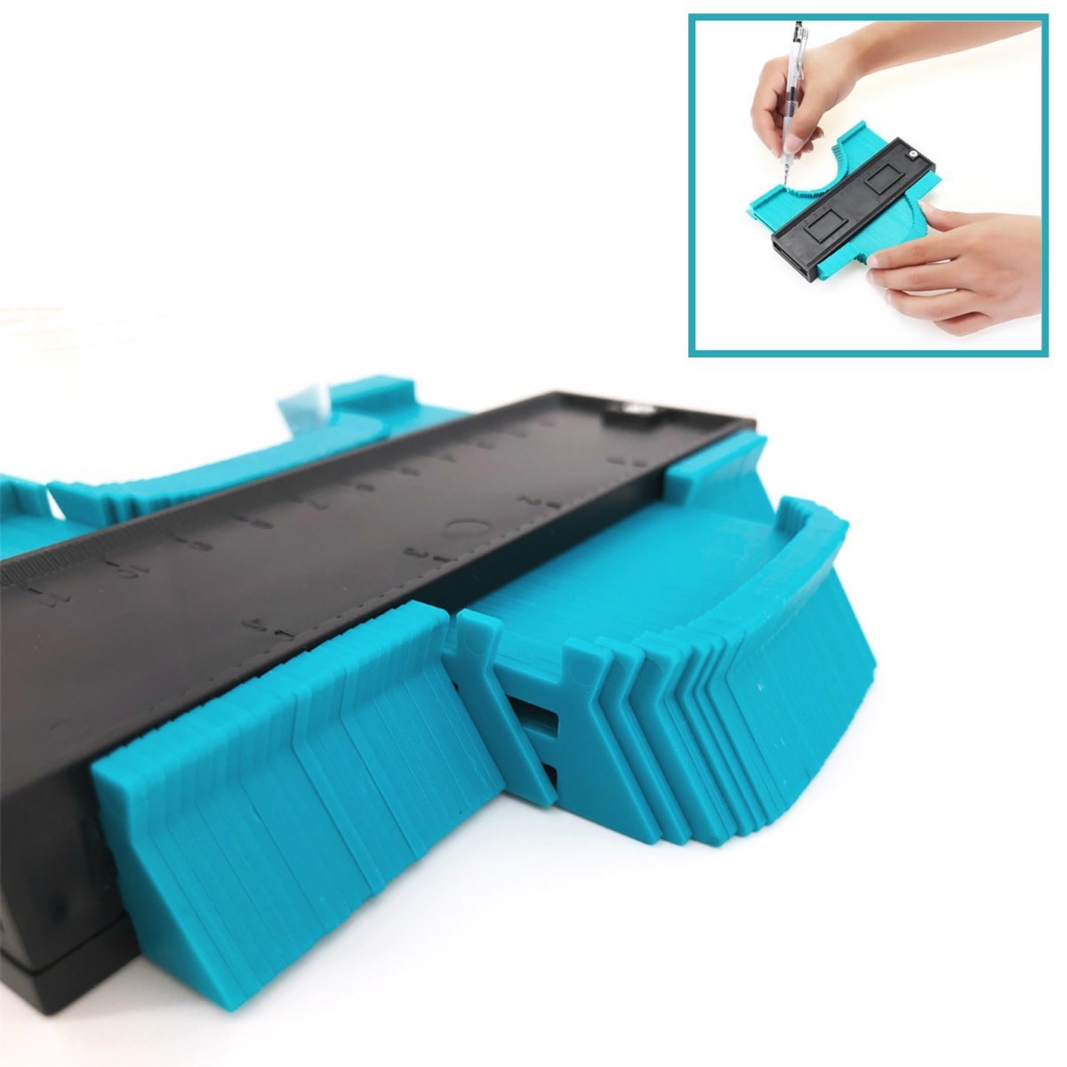 ANKAVERSE® Çok Fonksiyonlu Plastik Kontur Ölçüm Cihazı Ahşap Fayans Şekillendirme Kalıbı