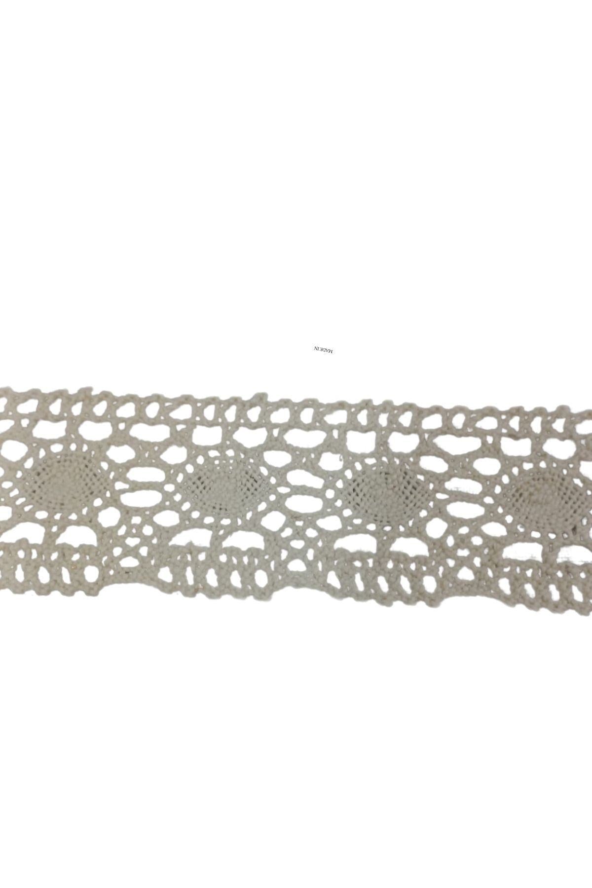 Kopanaki Dantel en 5 cm Badem Model Krem 10 Metre