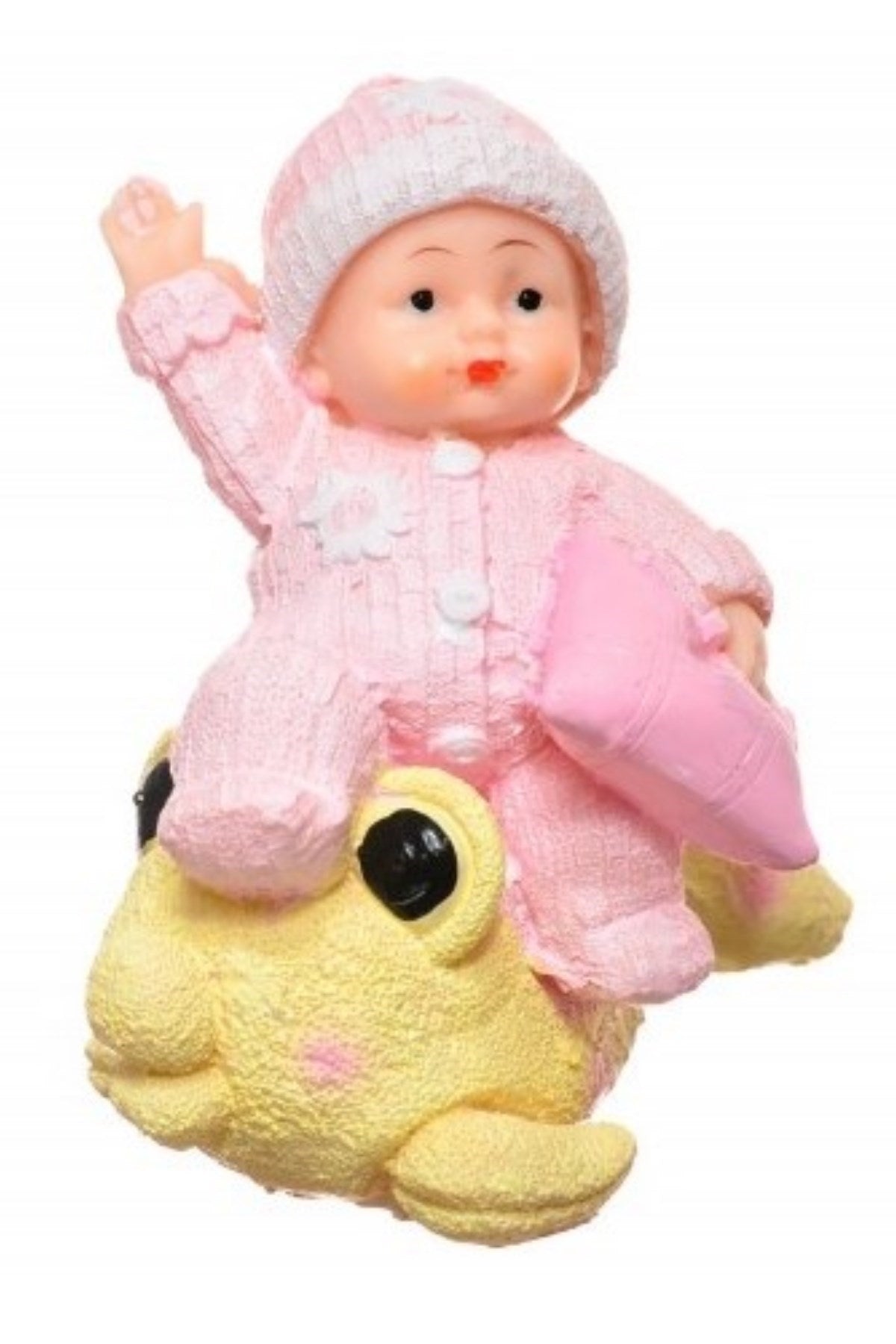 ANKAVERSE® Sevimli Pembe Bebek Biblo - Balık Üzerinde