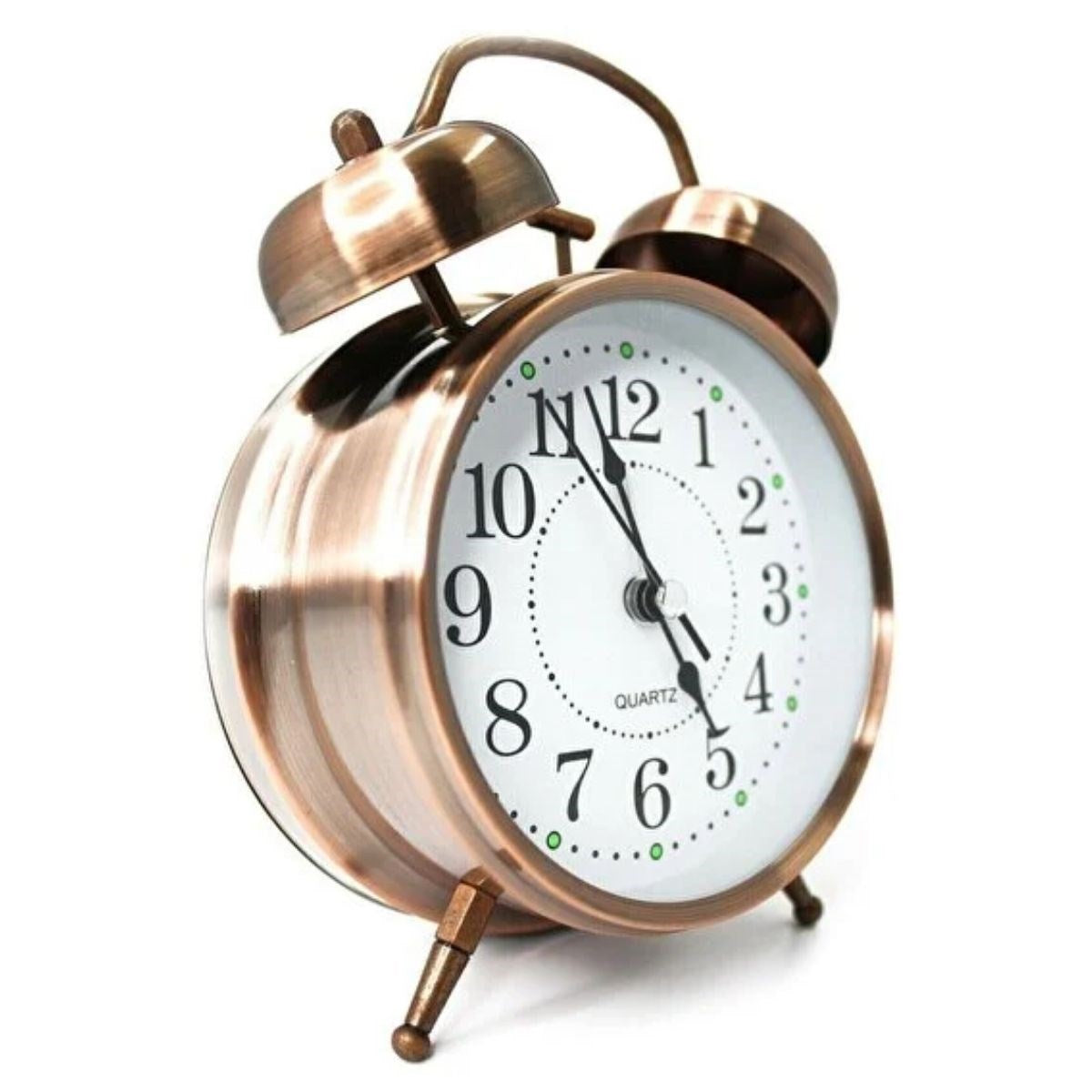 ANKAVERSE® Nostaljik Çalar Saat – Retro Tasarım, Sessiz Akan Mekanizma, Yüksek Sesli Alarm, Masa ve Komodin İçin Dekoratif Saat