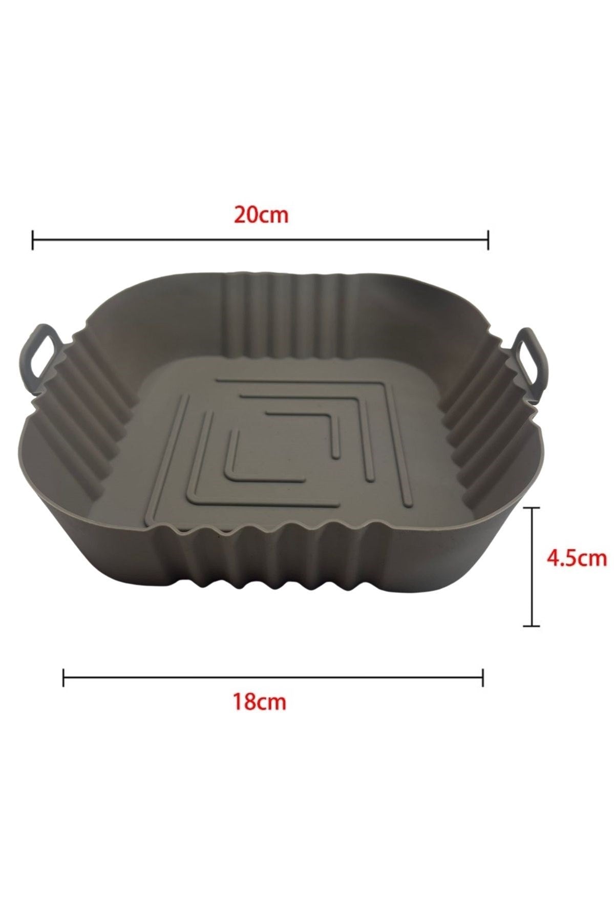 ANKAVERSE® Renkli Isıya Dayanıklı Yıkanılabilir Silikon Fırın Ve Airfryer Kare Model Pişirme Matı 20 Cm