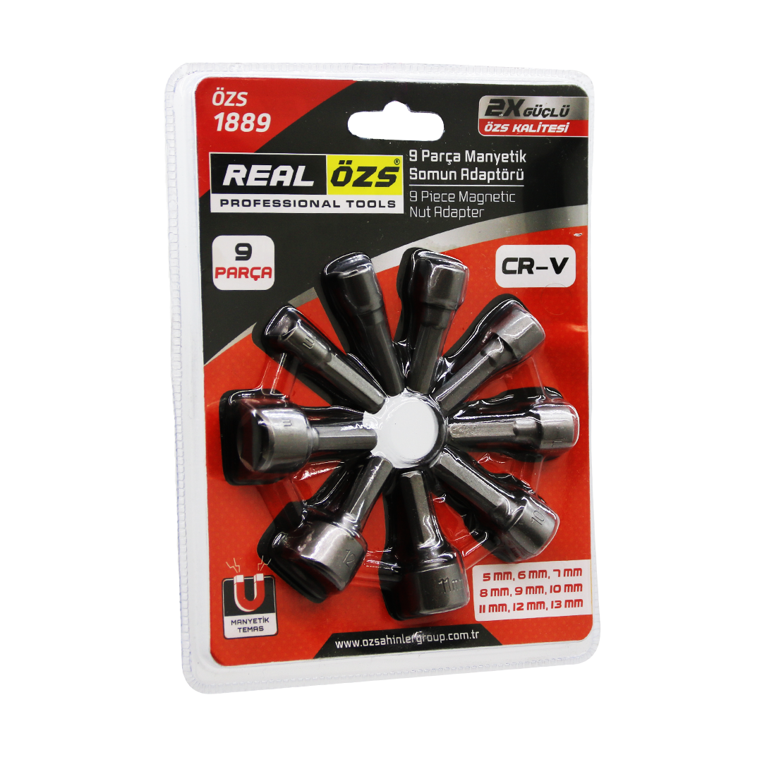 9  PARÇA   - 5-13 MM MANYETİK SOMUN SÖKME - ÇATI ADAPTÖRÜ (5286)