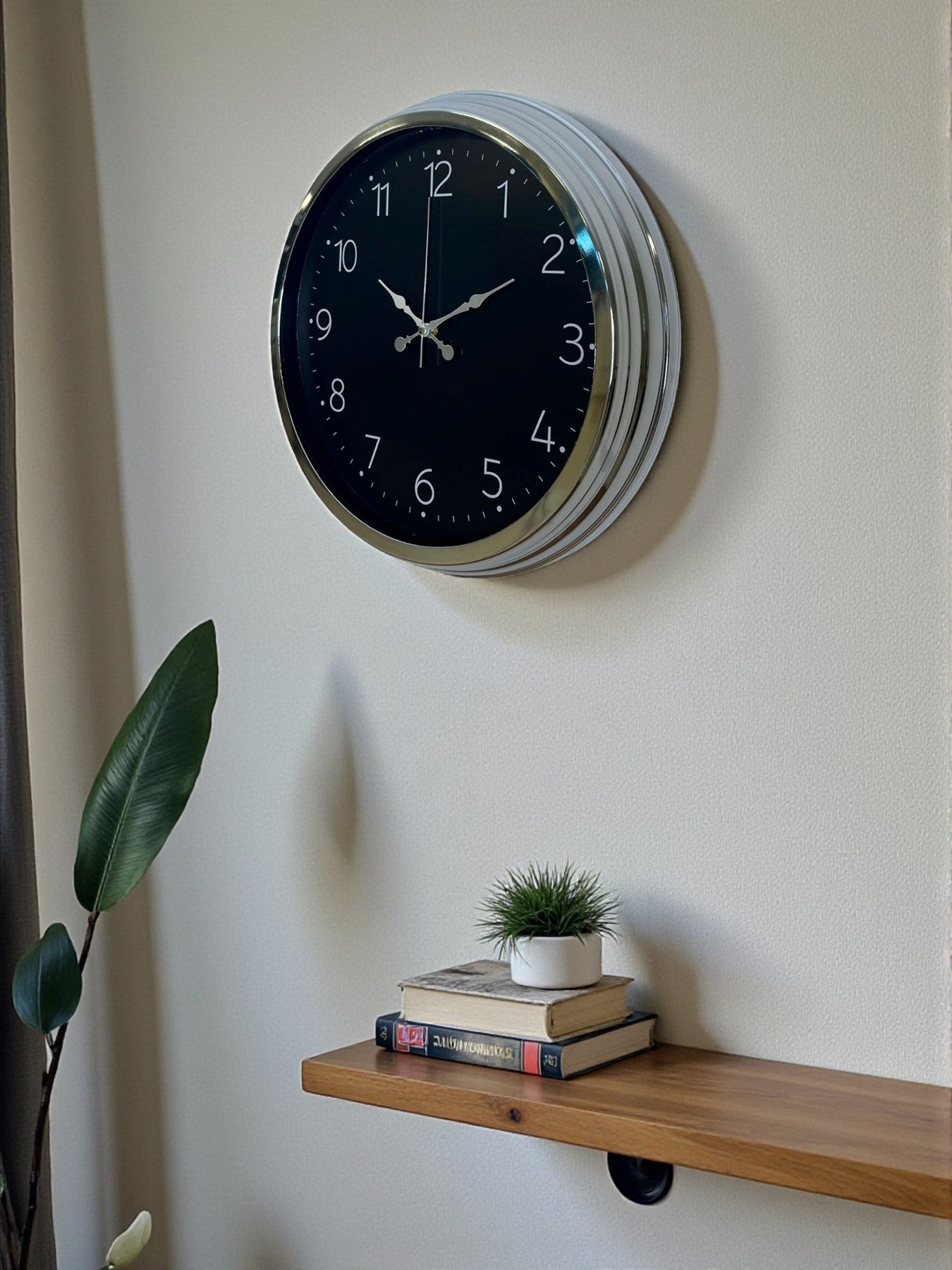 Zentime Dekoratif Ve Şık 40 Cm Krom Metal Duvar Saati
