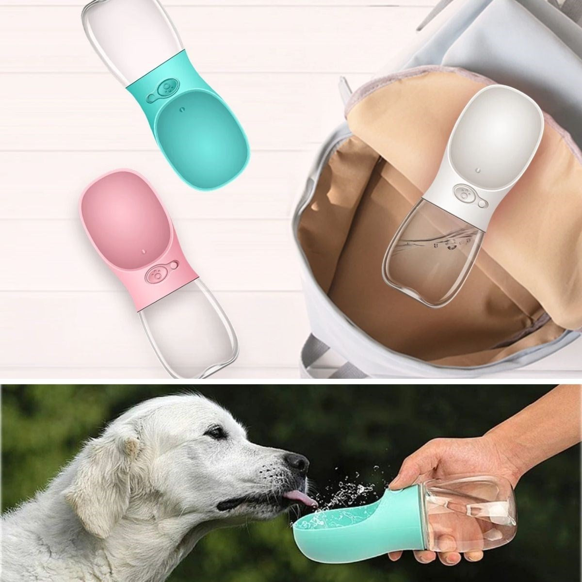 ANKAVERSE® Taşınabilir Evcil Hayvan Suluğu - 350ml Sızdırmaz Seyahat Kabı