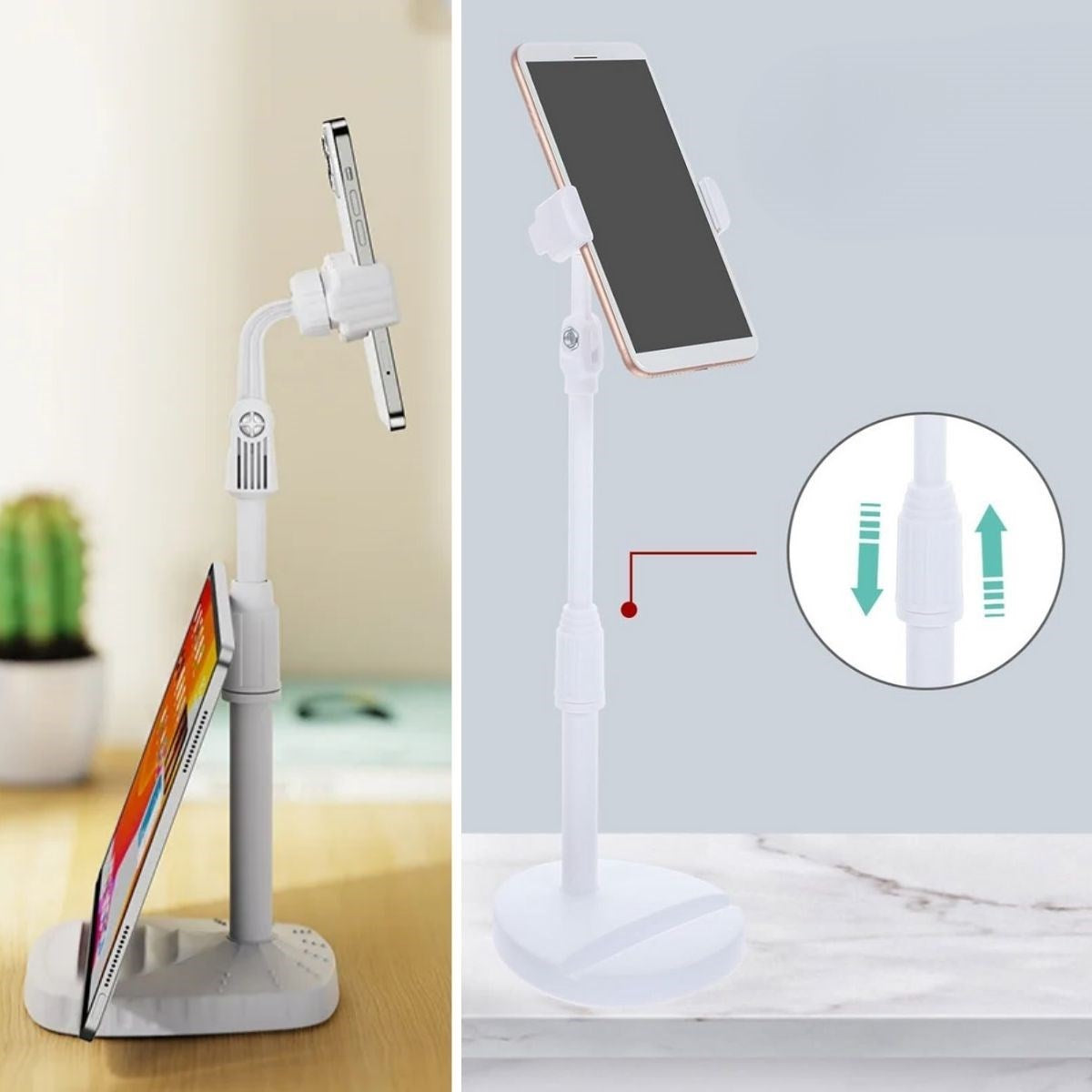 ANKAVERSE® Beyaz Masaüstü Tablet ve Telefon Standı