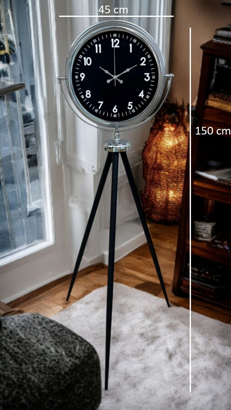 Prestige Krom Tripod Ayaklı Saat