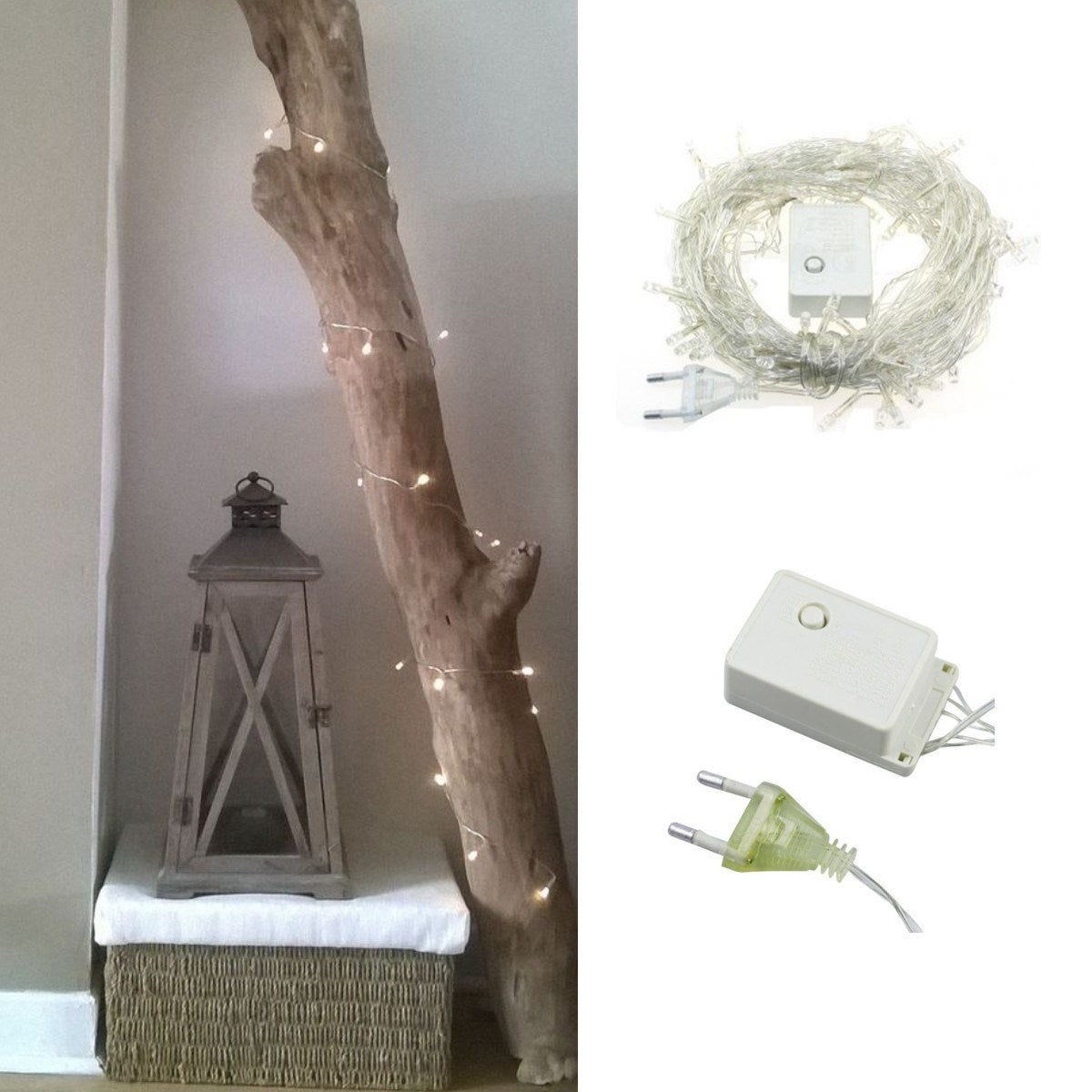 ANKAVERSE® 10m Beyaz LED Dekor Işığı - 100 LED, 8 Mod