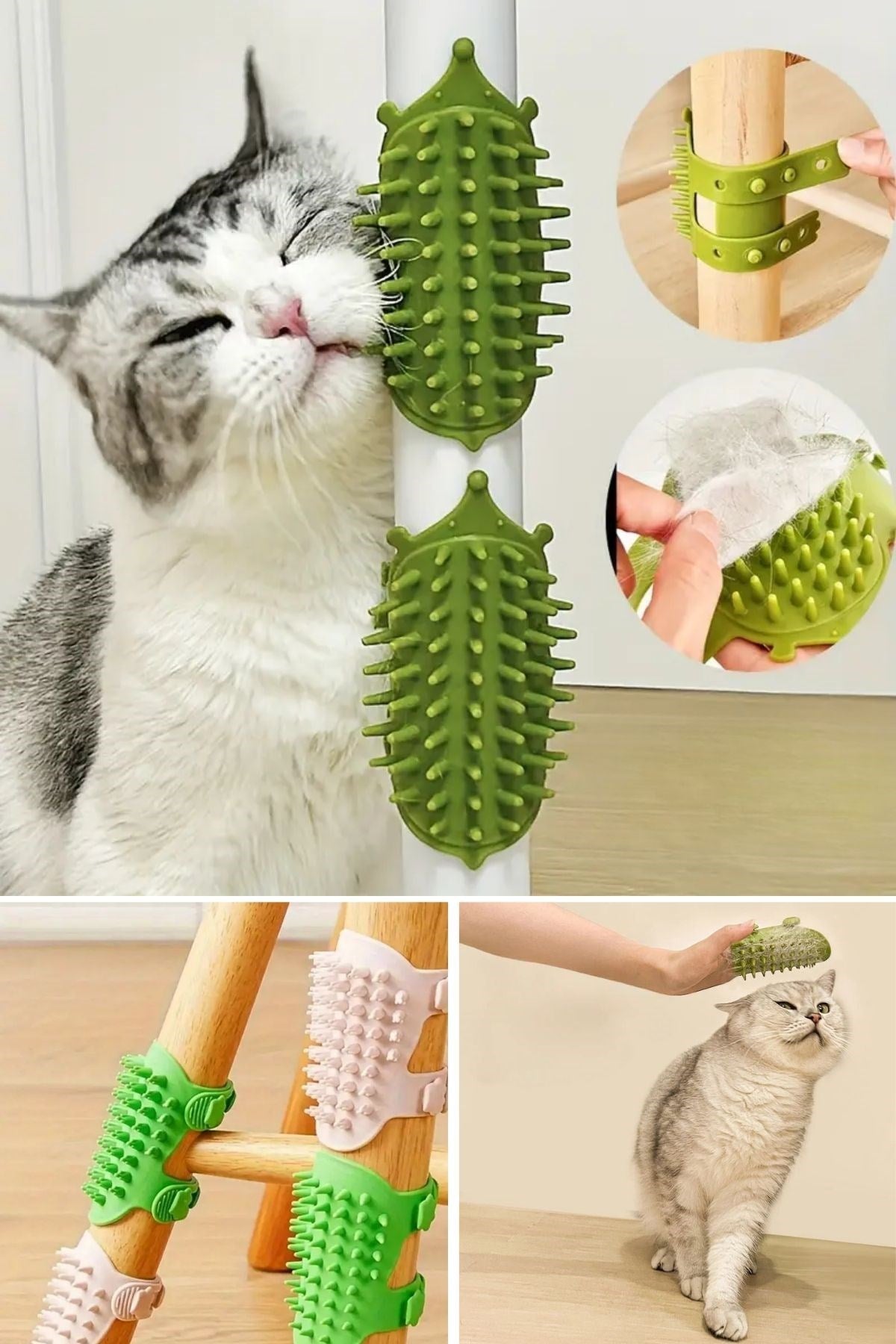 ANKAVERSE® Ayarlanabilir Silikon Kedi Kaşınma Tarağı