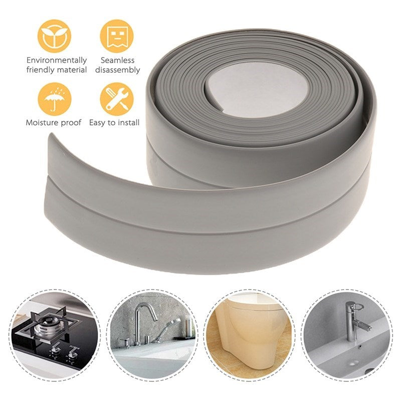ANKAVERSE® Gri Su Sızdırmaz  Banyo Mutfak Lavabo Küvet İzolasyon Şerit Bant