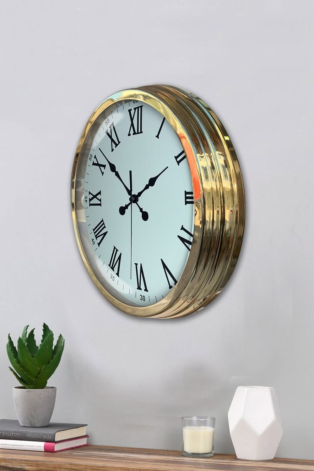 Zentime Majestic Gold 40 Cm Metal Duvar Saati
