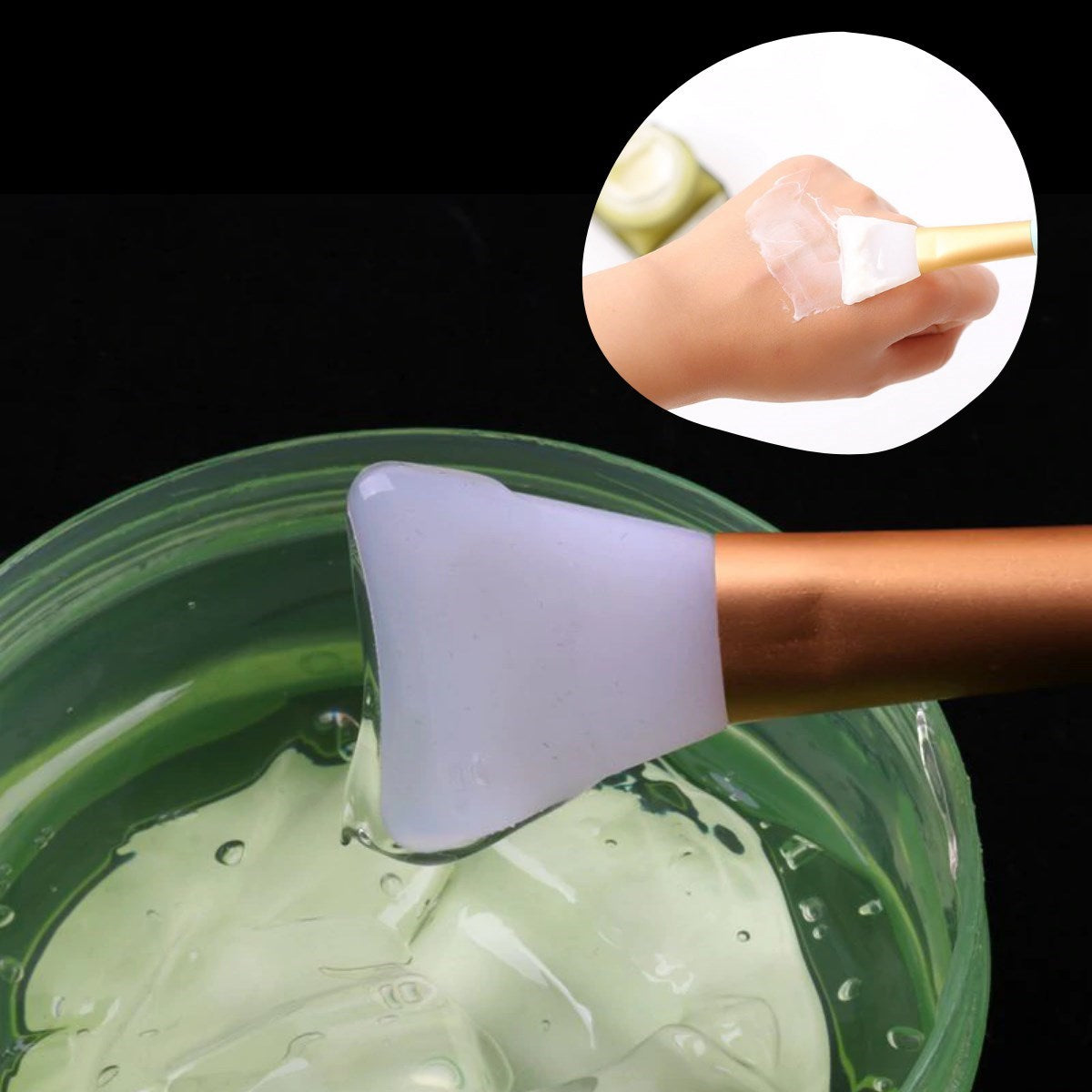 ANKAVERSE® Silikon Yüz Maske ve Krem Spatulası (2'li Set)