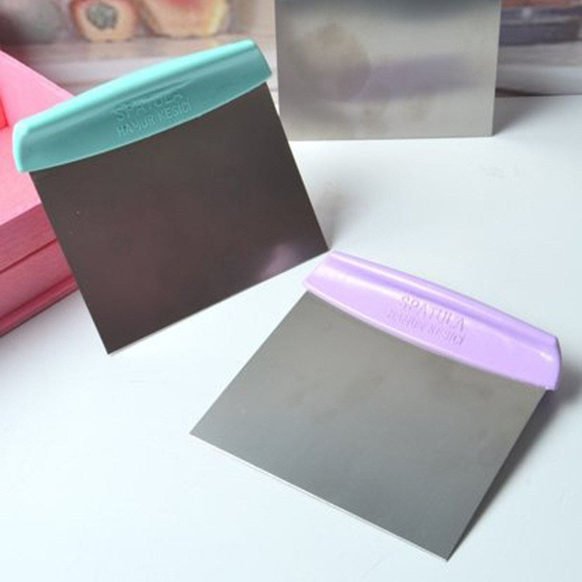 ANKAVERSE® Paslanmaz Çelik Hamur Kesici ve Kazıyıcı Spatula